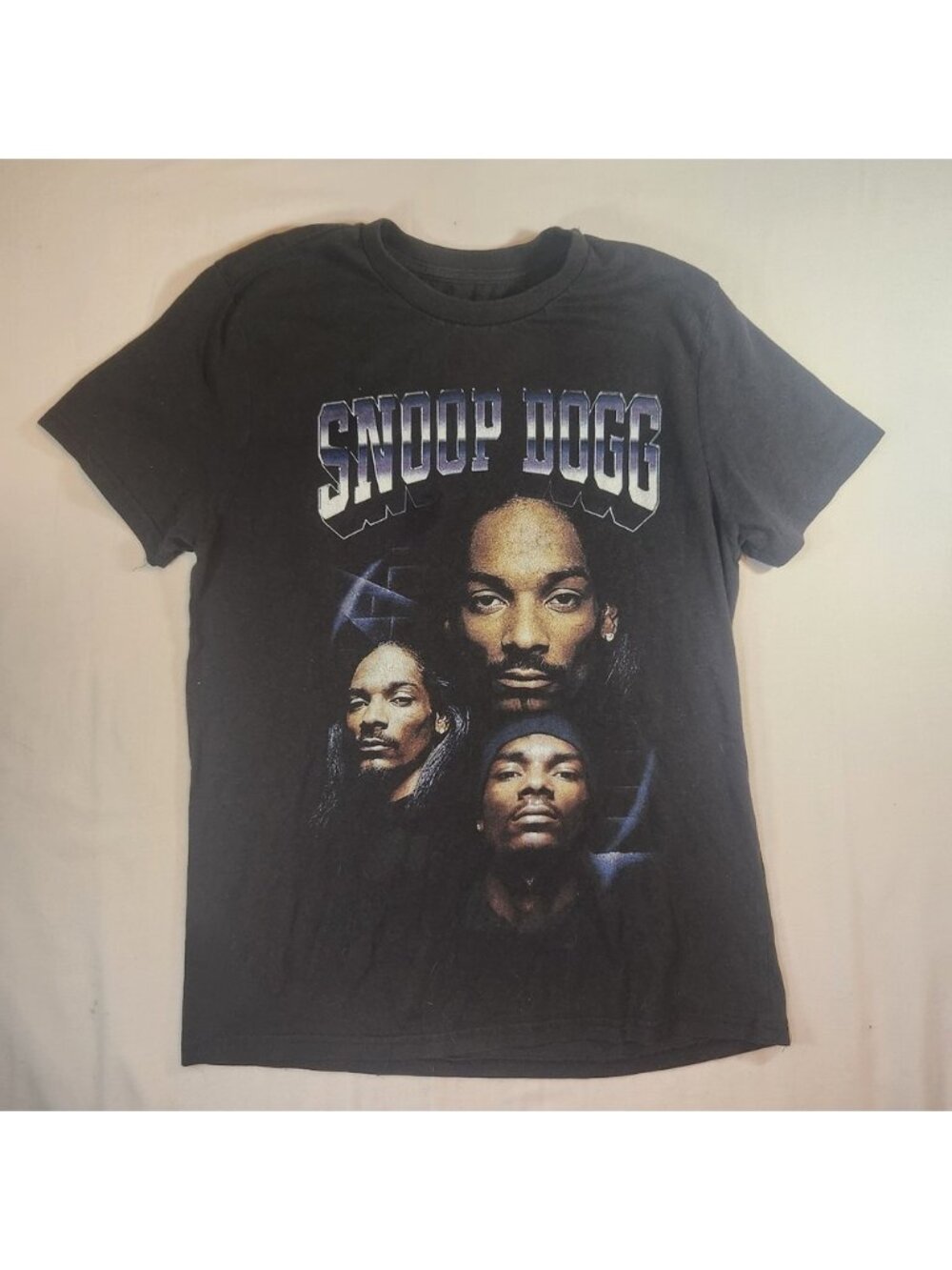 Death Row Records Snoop Dogg Graphic T-Shirt Black Mens Small Hip Hop Rap Tee